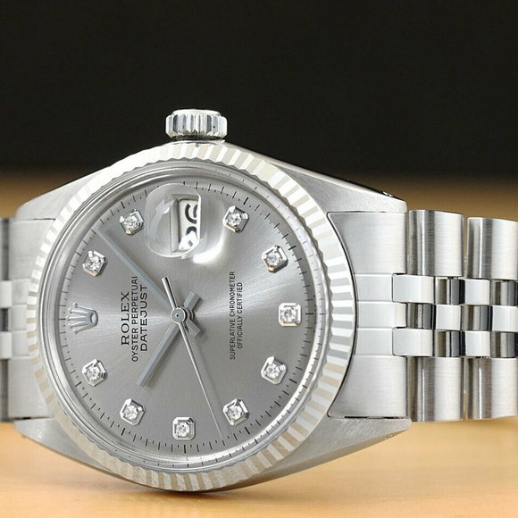 Sale! Rolex 36mm Gray Diamond Men's Watch - Picture 3 of 7